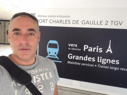 A punto de tomar el AVE en París