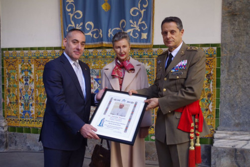 El teniente general de Catalunya recibe la bendición papal de manos de Ignacio Rubio