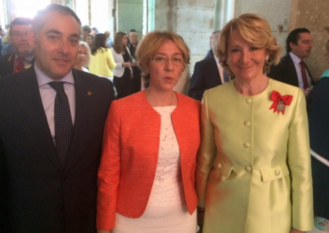 Con la expresidenta de la Comunidad de Madrid, Esperanza Aguirre