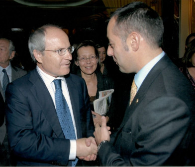 Ignacio Rubio con el expresident de la Generalitat Josep Montilla