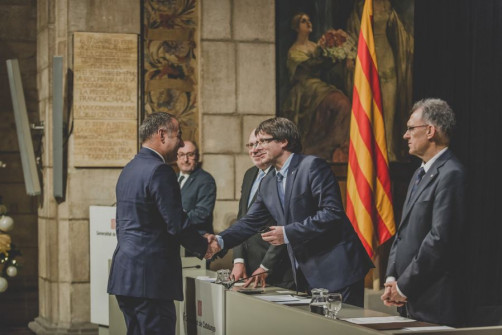 Ignacio Rubio con el President de la Generalitat Carles Puigdemont