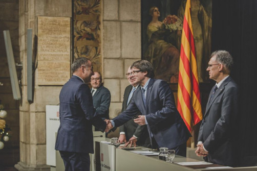 Ignacio Rubio con el President de la Generalitat Carles Puigdemont