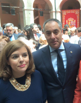 Con la Vicepresidenta del Gobierno de España, Soraya Saenz de Santamaría