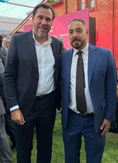 Ignacio Rubio con el ministro de Transportes Óscar Puente