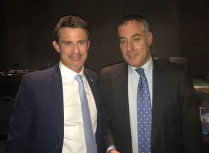 Ignacio Rubio con Manuel Valls exprimer ministro francés y candidato Cs alcaldía Barcelona