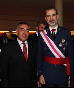 u Majestad El Rey Felipe VI con Ignacio Rubio en día de las Fuerzas Armadas